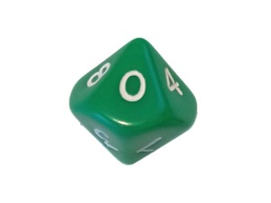 Opaque Green D10 10-Sided Polydice